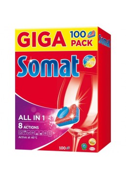 Таблетки для посудомийної машини Somat All in 1, 100 шт